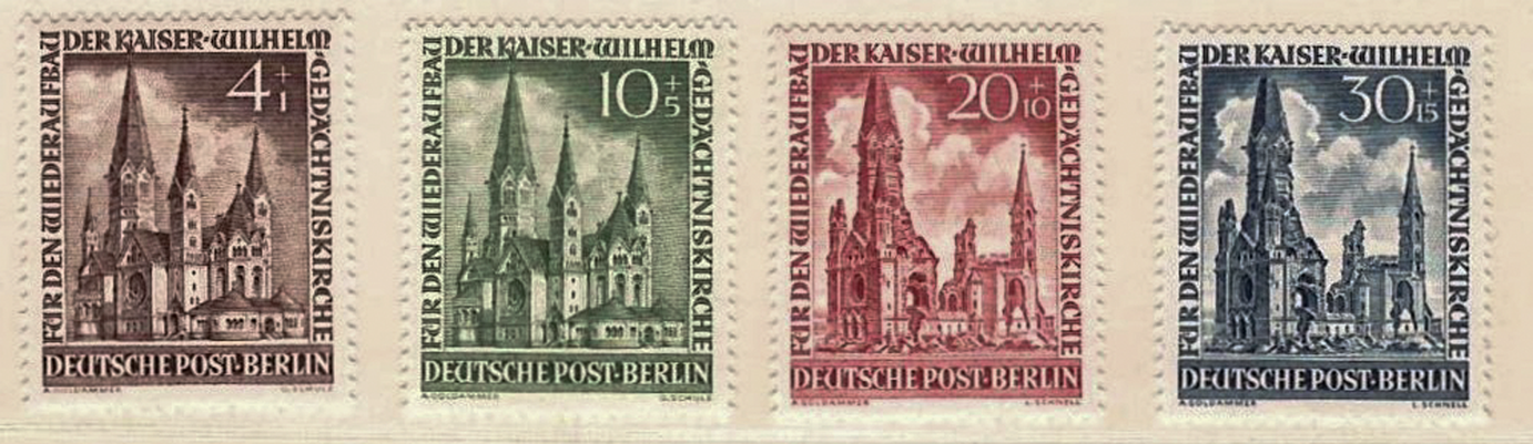 4 Briefmarken mit Spendenteil